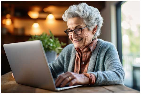 Senior on Computer
